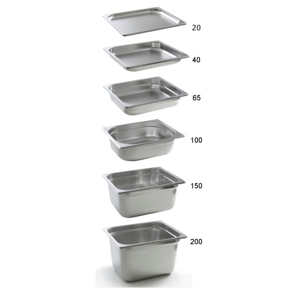 GN 1/4 trauks, tērauda, ​​Kitchen Line, augstums 150 mm - Hendi 806548