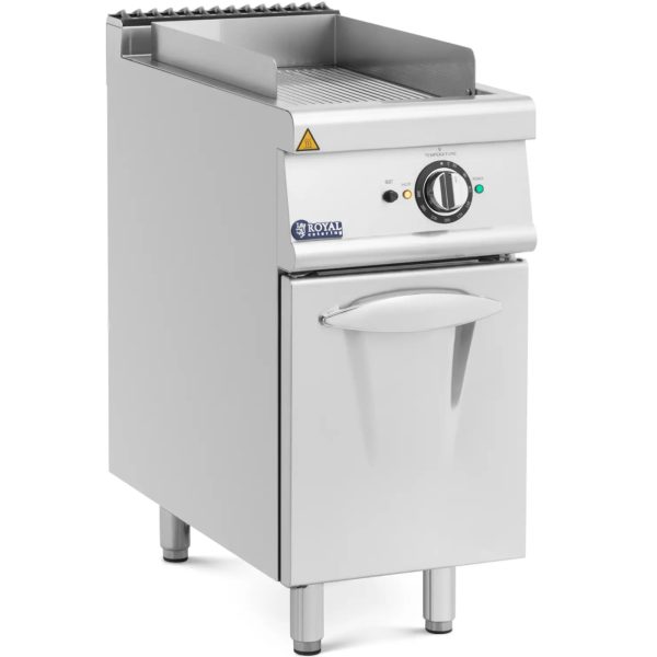 Grila plāksne elektriskajam grilam ar rievām un skapi 33,5 x 55 cm 5,4 kW