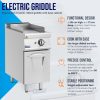 Grila plāksne elektriskajam grilam ar rievām un skapi 33,5 x 55 cm 5,4 kW