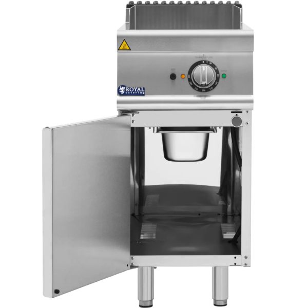 Grila plāksne elektriskajam grilam ar rievām un skapi 33,5 x 55 cm 5,4 kW