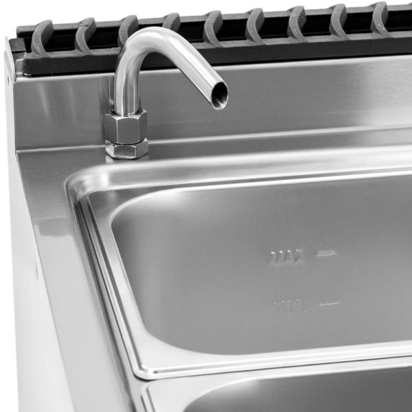 Elektriskā bain-marie ar krāna nodalījumu 2x GN 1/2 2x GN 1/3 6000 W