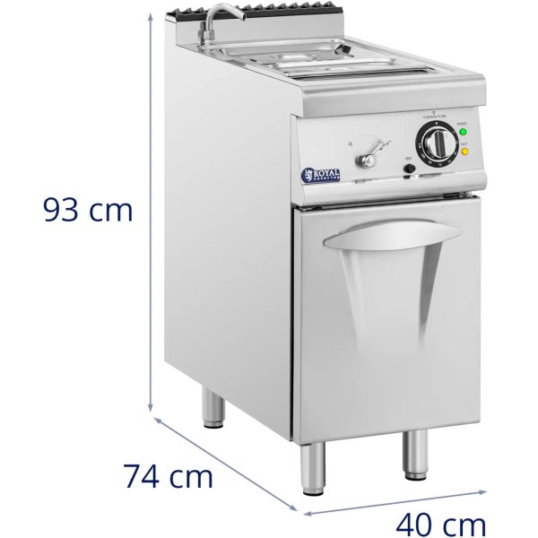 Elektriskā bain-marie ar krāna nodalījumu GN 1/2 GN 1/3 3000 W