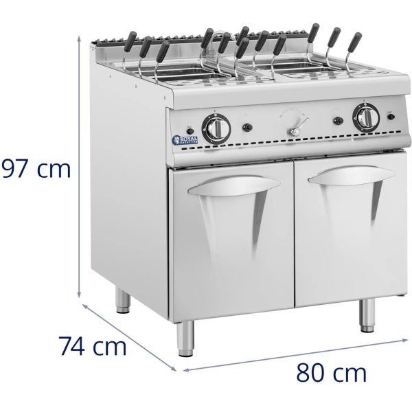 Makaronu vārītājs, makaronu gatavotājs, propāns/butāns/sašķidrinātā gāze/dabasgāze, 4 x 4 kW