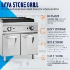Lavas grils propānam / sašķidrinātajai gāzei / dabasgāzei 2 x 8 kW 50-460 C