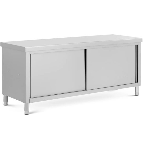 Galds, centrālā darba virsma ar caurejošu skapi, TĒRAUDS 200 x 70 cm