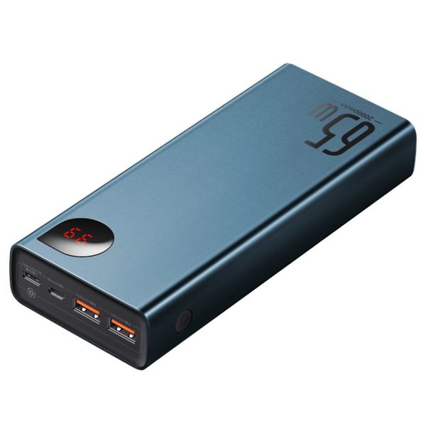 Adaman pārnēsājamais akumulators 2x USB 1x USB-C 1x microUSB 20000mAh 65W ātrā uzlāde, jauns