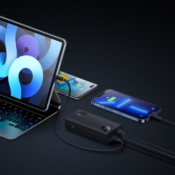 Adaman2 pārnēsājamais akumulators ar displeju 10000mAh 2xUSB USB-C Overseas Edition melns