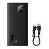 Adaman2 pārnēsājamais akumulators ar displeju 10000mAh 2xUSB USB-C Overseas Edition melns