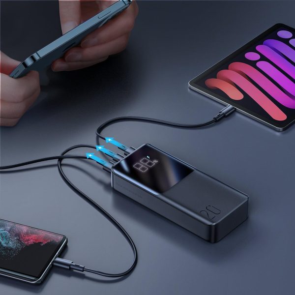 Powerbank 20000mAh 22.5W PD QC3.0 AFC melns