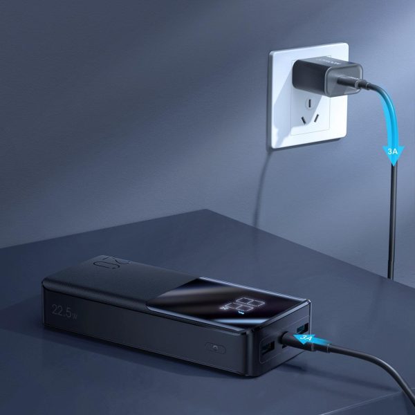Powerbank 20000mAh 22.5W PD QC3.0 AFC melns