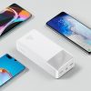 Bipow pārnēsājamais akumulators ar ātro uzlādi 30000mAh USB-A microUSB kabelis 0,25m balts