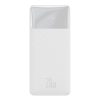 Bipow pārnēsājamais akumulators ar ātro uzlādi 30000mAh USB-A microUSB kabelis 0,25m balts