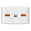 Bipow pārnēsājamais akumulators ar ātro uzlādi 30000mAh USB-A microUSB kabelis 0,25m balts