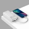Bipow pārnēsājamais akumulators ar ātro uzlādi 30000mAh USB-A microUSB kabelis 0,25m balts