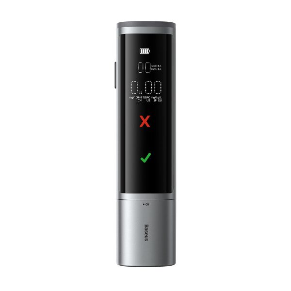 Pro sērijas digitālais elektroniskais bezvadu alkometrs 470mAh - pelēks