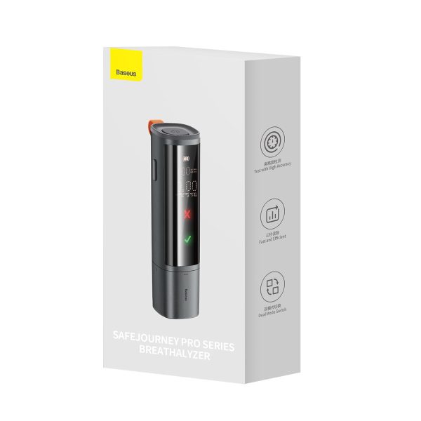 Pro sērijas digitālais elektroniskais bezvadu alkometrs 470mAh - pelēks