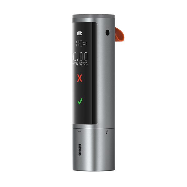 Pro sērijas digitālais elektroniskais bezvadu alkometrs 470mAh - pelēks