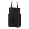 USB-C 15W PD AFC sienas lādētājs, melns