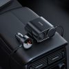 Lādētājs 2x Cigarešu šķiltavas ligzdas adapteris Augstas efektivitātes Pro USB-A USB-C 30W - Melns