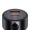 Lādētājs 2x Cigarešu šķiltavas ligzdas adapteris Augstas efektivitātes Pro USB-A USB-C 30W - Melns