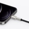 Cafule sērijas metāla datu kabelis USB-A - iPhone Lightning 2.4A 1m - melns
