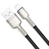 Cafule sērijas metāla datu kabelis USB-A - iPhone Lightning 2.4A 1m - melns