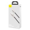 Cafule sērijas metāla datu kabelis USB-A - iPhone Lightning 2.4A 1m - melns