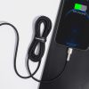 Cafule sērijas metāla datu kabelis USB-A - iPhone Lightning 2.4A 1m - melns