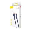 Cafule USB-A - iPhone Lightning 2.4A QC 3.0 kabelis 1m - zili zeltains