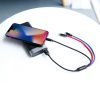 3in1 kabelis USB-A - micro USB / iPhone Lightning / USB-C 3.5A 0.3m - melns