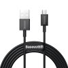 Superior USB-A - micro USB 2A 2m kabelis - melns