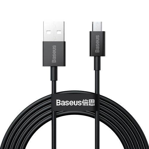 Superior USB-A - micro USB 2A 2m kabelis - melns