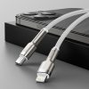 Cafule sērijas metāla datu USB-C kabelis - iPhone Lightning 20W PD 1m - balts