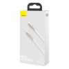 Cafule sērijas metāla datu USB-C kabelis - iPhone Lightning 20W PD 1m - balts