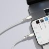 Cafule sērijas metāla datu USB-C kabelis - iPhone Lightning 20W PD 1m - balts