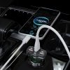 R78 78W automašīnas lādētājs USB-C PD / 2xUSB-A QC - melns