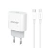 A14EUC PD 20W USB-C mazais sienas lādētājs + USB-C kabelis - balts