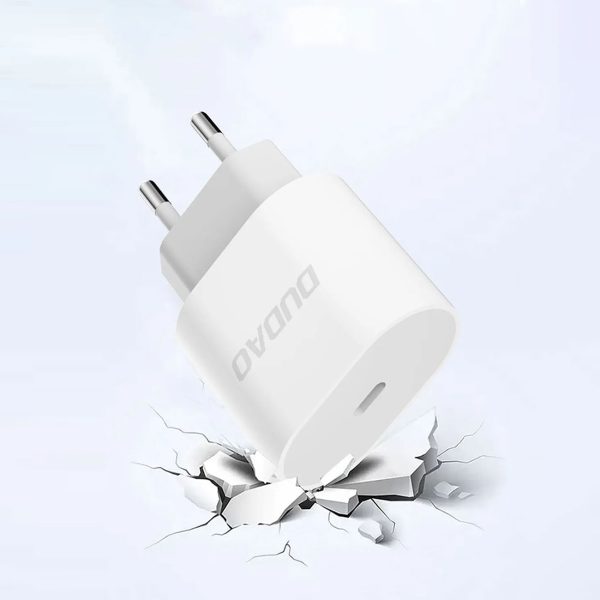 A14EUC PD 20W USB-C mazais sienas lādētājs + USB-C kabelis - balts