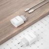 A14EUC PD 20W USB-C mazais sienas lādētājs + USB-C kabelis - balts