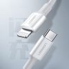 Kabelis MFi USB-C - iPhone Lightning 20W 3A 0.25m - balts