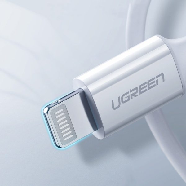 Kabelis MFi USB-C - iPhone Lightning 20W 3A 0.25m - balts
