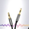 Audio kabelis AV119 mini ligzda 3,5 mm 5 m - melns
