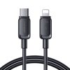 Kabelis Multi-Color Series A14 USB-C - iPhone Lightning 20W 1,2 m - melns