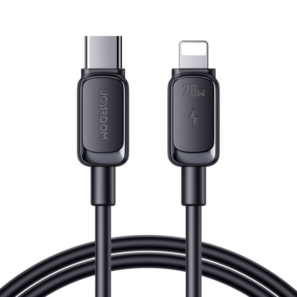 Kabelis Multi-Color Series A14 USB-C - iPhone Lightning 20W 1,2 m - melns