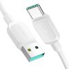 Daudzkrāsains sērija A14 USB-A - USB-C 3A 1,2 m kabelis - balts