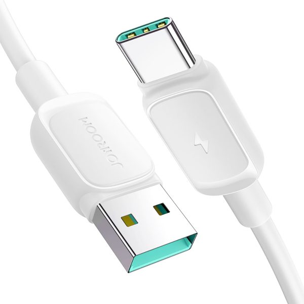 Daudzkrāsains sērija A14 USB-A - USB-C 3A 1,2 m kabelis - balts