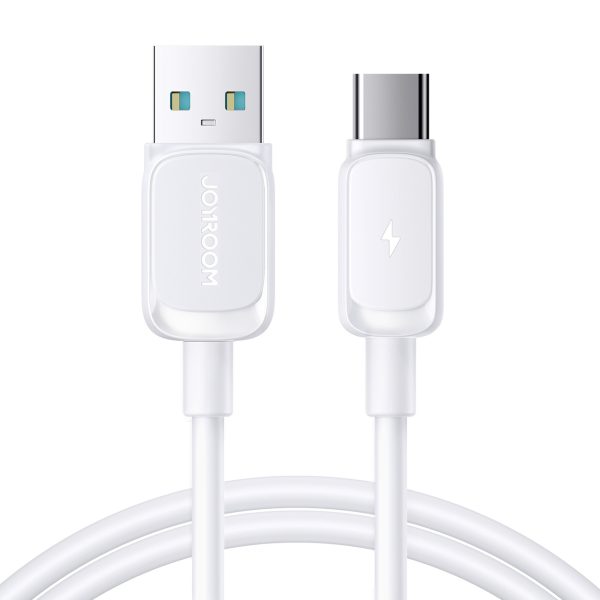 Daudzkrāsains sērija A14 USB-A - USB-C 3A 1,2 m kabelis - balts