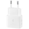 Samsung 25W SFC GaN sienas lādētājs ar USB-C kabeli - balts