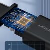 30 W USB-C 2x USB-A sienas lādētājs - melns