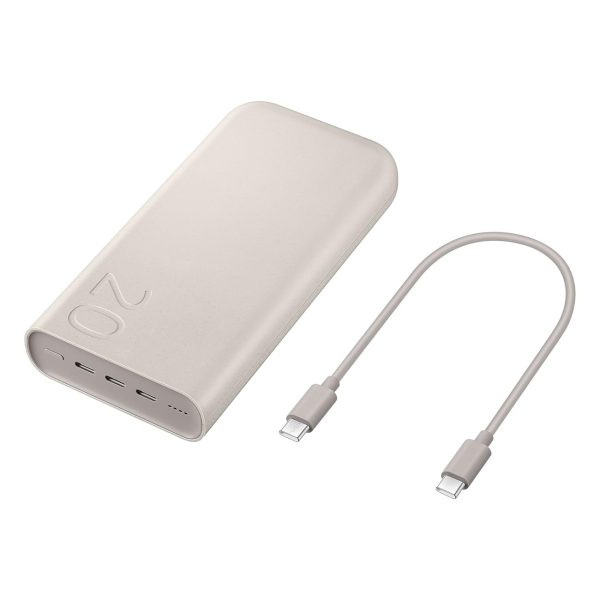 Powerbank Samsung 20000mAh 3x USB-C 45W SFC - bēšs